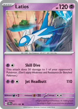 Pokémon TCG SV8: Surging Sparks 077/191 Latios Uncommon Ungraded