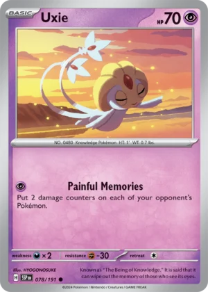 Pokémon TCG SV8: Surging Sparks 078/191 Uxie Common Ungraded