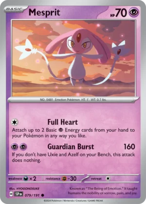 Pokémon TCG SV8: Surging Sparks 079/191 Mesprit Common Ungraded