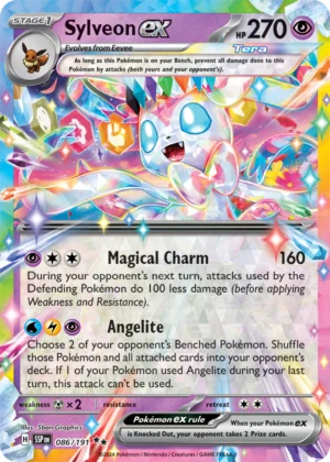 Pokémon TCG SV8: Surging Sparks 086/191 Sylveon ex Double Rare Ungraded