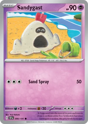 Pokémon TCG SV8: Surging Sparks 090/191 Sandygast Common Ungraded