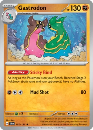 Pokémon TCG SV8: Surging Sparks 107/191 Gastrodon Rare Ungraded