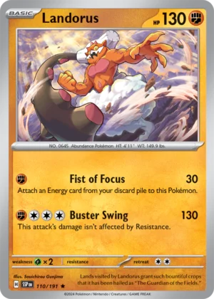 Pokémon TCG SV8: Surging Sparks 110/191 Landorus Rare Ungraded