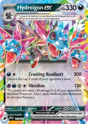 Pokémon TCG SV8: Surging Sparks 119/191 Hydreigon ex Double Rare Ungraded