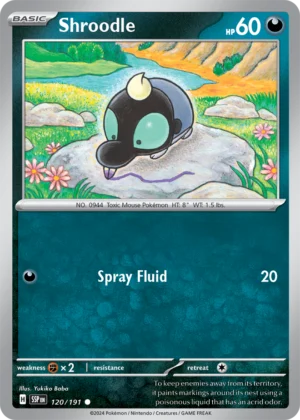 Pokémon TCG SV8: Surging Sparks 120/191 Shroodle Common Ungraded