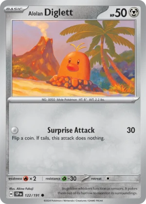 Pokémon TCG SV8: Surging Sparks 122/191 Diglett Common Ungraded