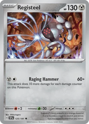 Pokémon TCG SV8: Surging Sparks 125/191 Registeel Uncommon Ungraded