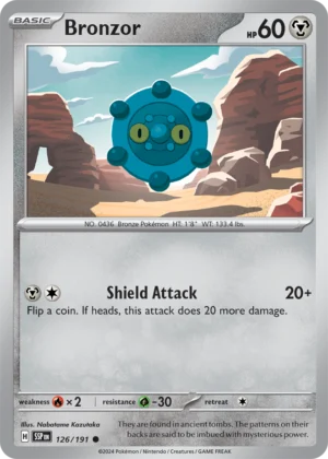 Pokémon TCG SV8: Surging Sparks 126/191 Bronzor Common Ungraded