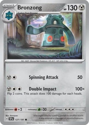 Pokémon TCG SV8: Surging Sparks 127/191 Bronzong Common Ungraded