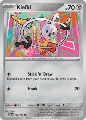 Pokémon TCG SV8: Surging Sparks 128/191 Klefki Common Ungraded