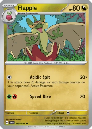 Pokémon TCG SV8: Surging Sparks 139/191 Flapple Uncommon Ungraded