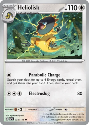 Pokémon TCG SV8: Surging Sparks 155/191 Heliolisk Common Ungraded