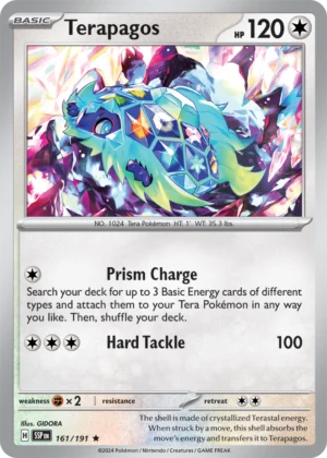 Pokémon TCG SV8: Surging Sparks 161/191 Terapagos Rare Ungraded