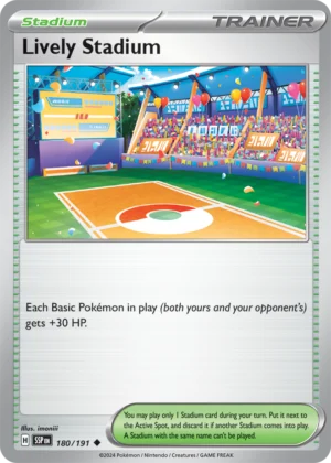 Pokémon TCG SV8: Surging Sparks 180/191 Lively Stadium Uncommon Ungraded