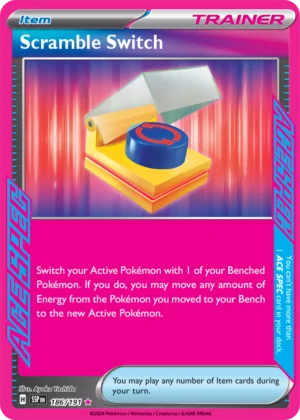 Pokémon TCG SV8: Surging Sparks 186/191 Scramble Switch Ace Spec Ungraded