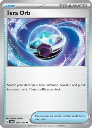 Pokémon TCG SV8: Surging Sparks 189/191 Tera Orb Uncommon Ungraded