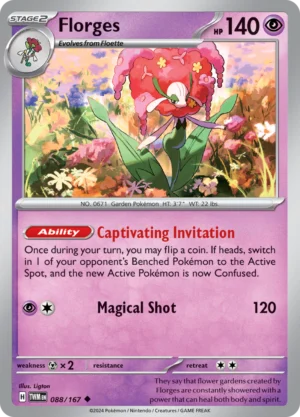 Pokémon TCG SV6: Twilight Masquerade 088/167 Florges Uncommon Ungraded