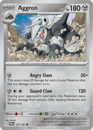 Pokémon TCG SV6: Twilight Masquerade 122/167 Aggron Uncommon Ungraded