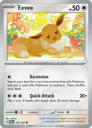 Pokémon TCG SV6: Twilight Masquerade 135/167 Eevee Common Ungraded