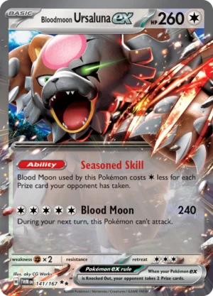Pokémon TCG SV6: Twilight Masquerade 141/167 Bloodmoon Ursaluna ex Double Rare Ungraded