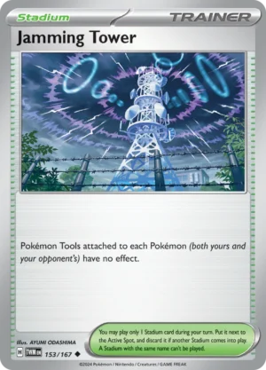 Pokémon TCG SV6: Twilight Masquerade 153/167 Jamming Tower Uncommon Ungraded