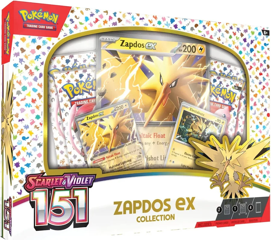 Pokémon TCG Collection Box: 151 Zapdos ex Collection w/ Promo Cards